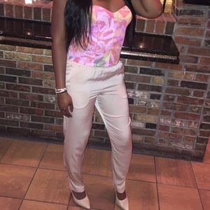 Gold Satin Trouser Pants by BCBG